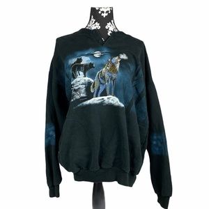 Vintage Wolf Sweater Art Unlimited Sportswear Top